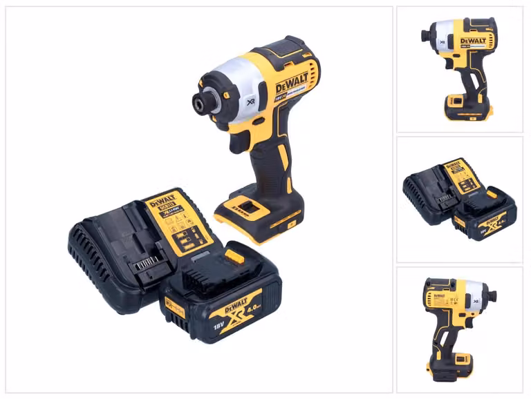 Avvitatore a impulsi a batteria DeWalt DCF 887 M1 18 V 205 Nm 1/4" brushless + 1x batteria ricaricabile 4,0 Ah + caricatore