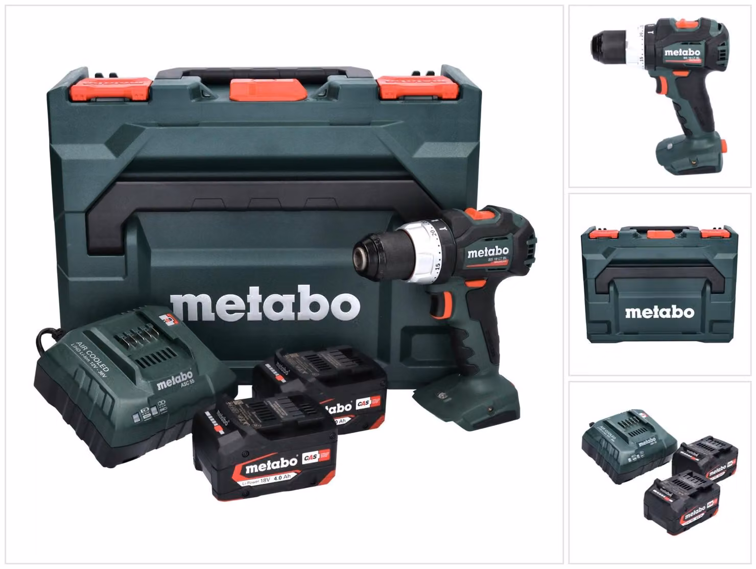Trapano avvitatore a batteria Metabo BS 18 LT BL 18 V 75 Nm Brushless + 2x batteria 4,0 Ah + caricabatterie + metaBOX