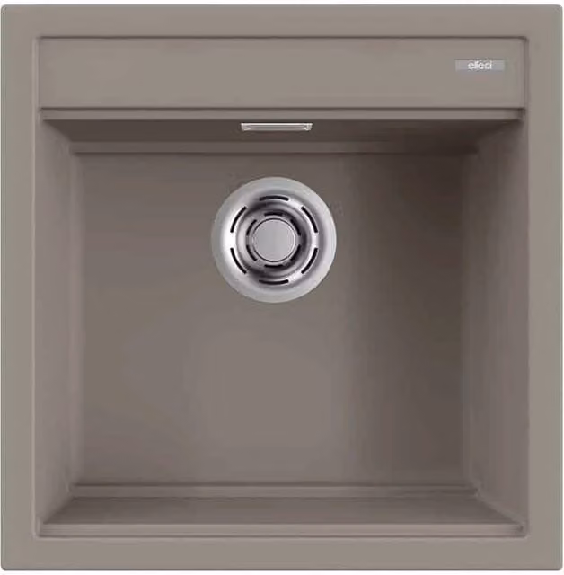 Lavello Elleci Incasso 1 vasca 51x51 Best 104 Keratek Plus Grigio Dove Grey LKB10493