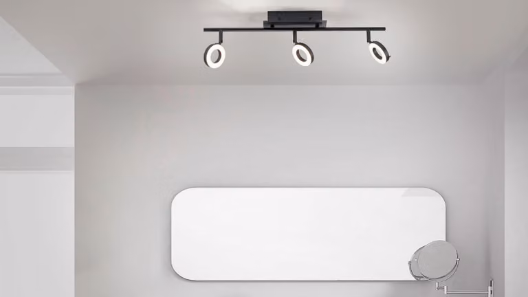Faretto LED - Antracite - Bianco - Acrilico - Acciaio - 3 luci - L 67 cm