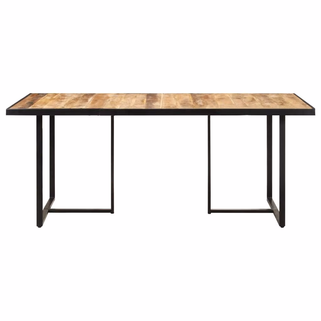 Tavolo da Pranzo 160 cm in Legno Massello di Mango Grezzo