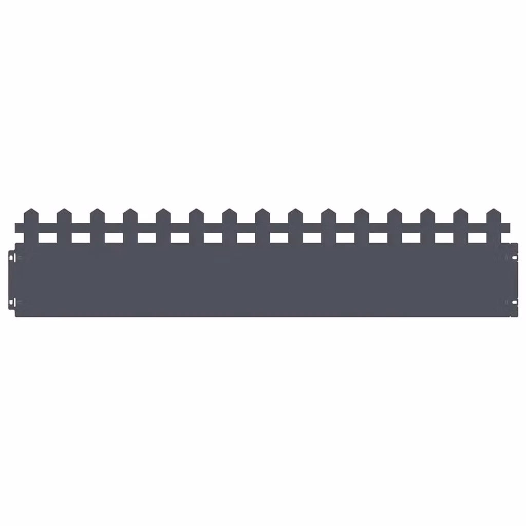 Bordure per prato vidaXL in acciaio, 30 pezzi, colore antracite, L: 103 cm, P: 0,05 cm, H: 22 cm – 2