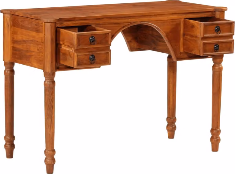 Scrivania con Cassetti 110x50x76 cm in Legno Massello di Acacia