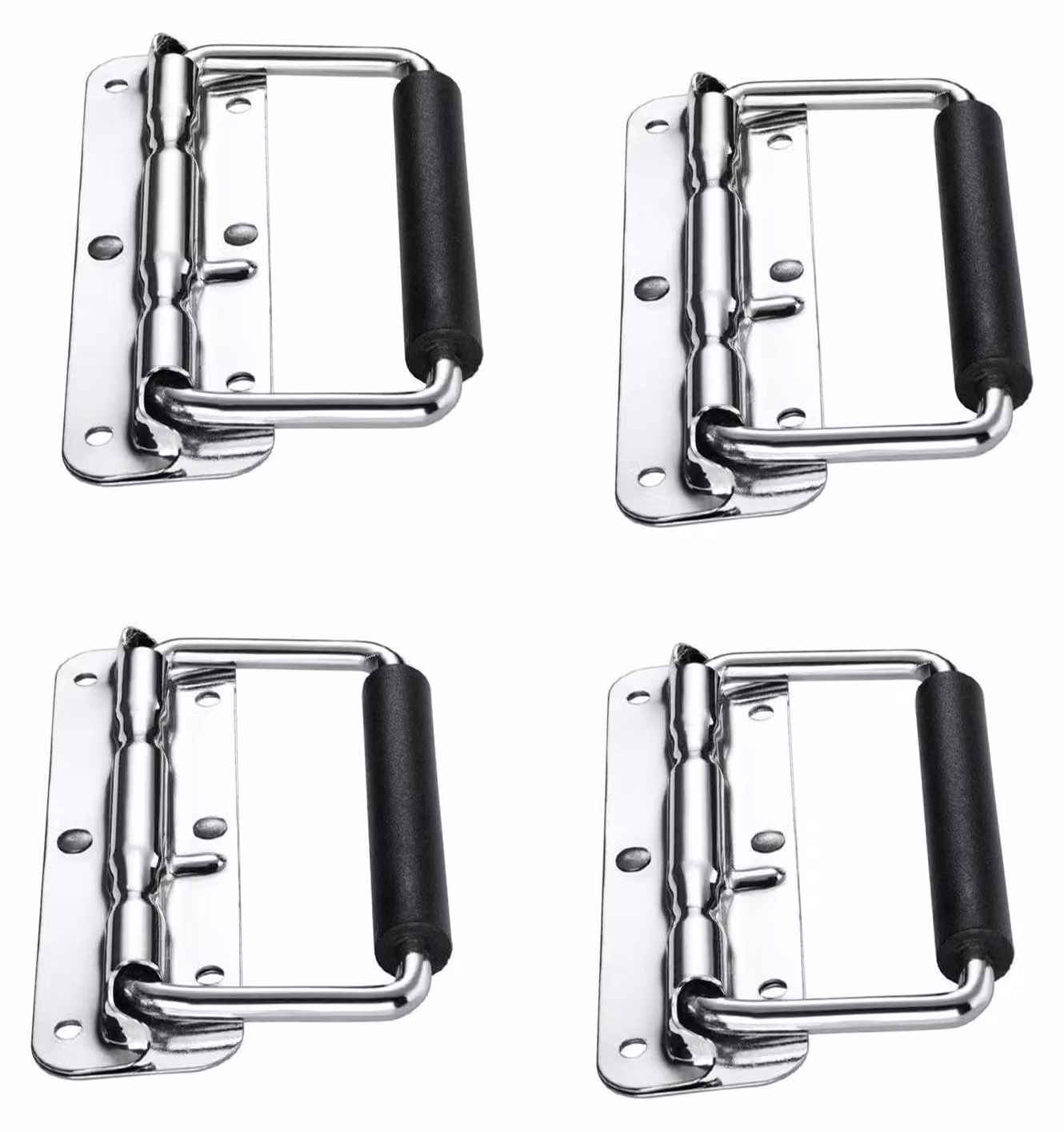 Omgoods - Maniglie pieghevoli - Set di 4 maniglie per valigie e scatole degli attrezzi