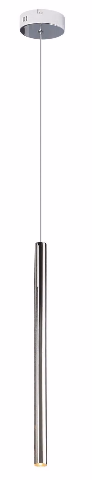 Lampada a sospensione LED ORGANIC cromata 1W, bianco caldo, 360 lm, metallo, dimensioni: 190 x 2,5 x 2,5 cm, IP20, Maxlight