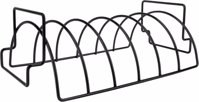 Grembiule per costine di metallo, reversibile, nero, per barbecue e giardino