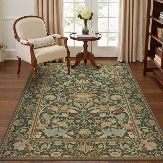 Tappeto da soggiorno vintage, boho tappeto da camera da letto grande con motivi orientali, antiscivolo per cucina e bagno, 160x230cm