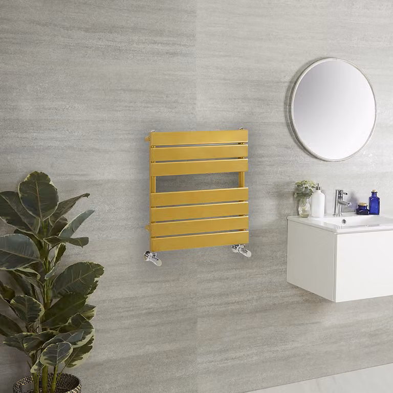 Scaldasalviette di Design - 600mm x 400mm - Oro Metallizzato - Lustro