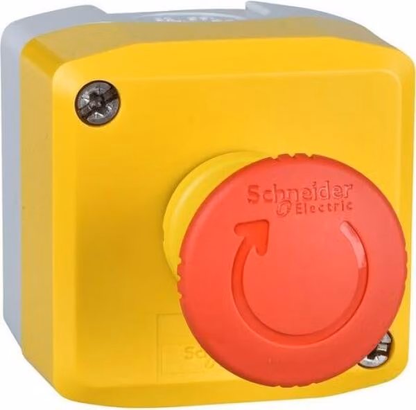 Schneider Electric Custodia con pulsante a fungo rosso 1S,1NC XALK178E