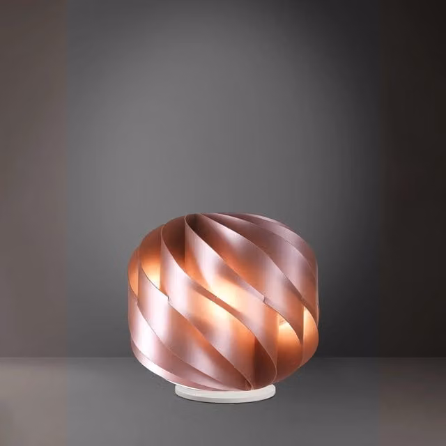 Lampada da scrivania moderna Globe Polilux Linea Zero in metallo rosa con attacco E27