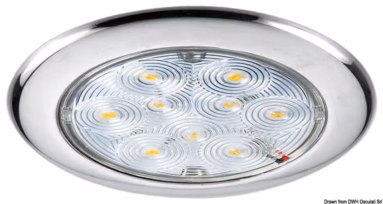 Plafoniera con 9 LED bianchi , 1 pezzo