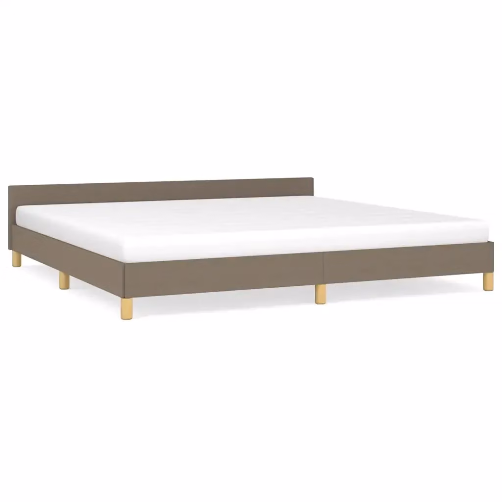Giroletto imbottito vidaXL in tessuto beige con doghe in legno L/P: 200 x 200 cm – 2