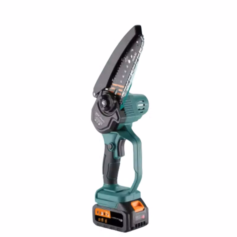 Mini motosega a batteria - 2x batterie 21V - 3000mAh - Sega elettrica portatile per tagliare alberi, rami e legno