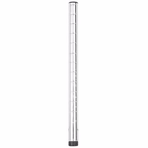 Tubolare Montante Acciaio Cromato H180xø2,5cm Per Scaffale Componibile