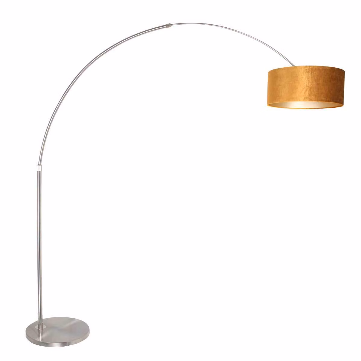 Lampada da terra - acciaio - Sparkled Light - metallo tessile - Ø 45cm - E27 - 8126ST - Steinhauer