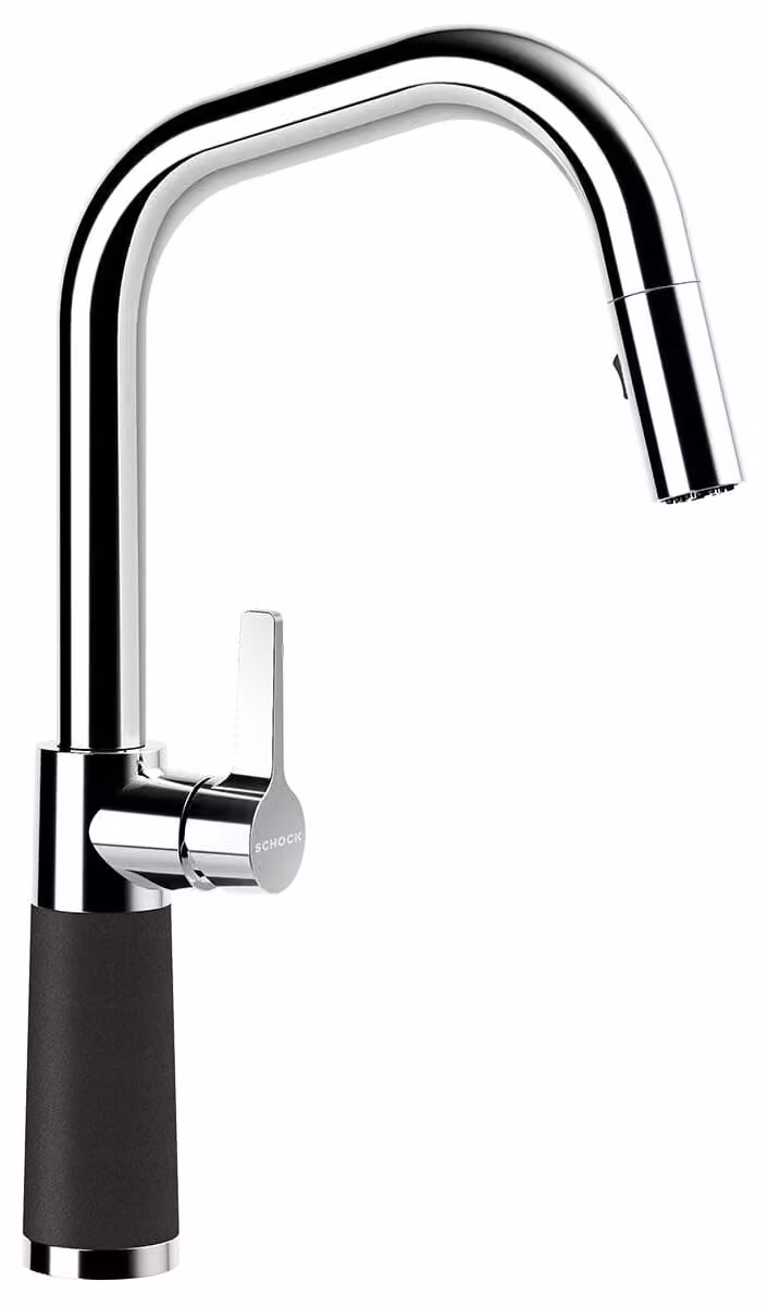 Miscelatore SCHOCK SC-530 in ONYX con bocca estraibile / CRISTALITE PLUS®