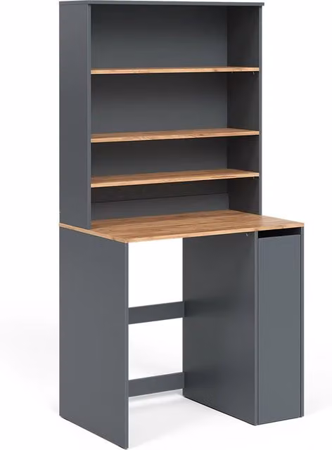 Mobile lavatrice Viktor Antracite/Rovere dorato 93.6 x 88.2 cm 2 parti con armadio e ripiano Vicco