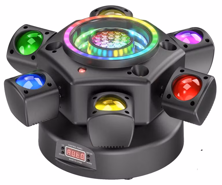 Testa mobile, controllo DMX, effetti di colore dinamici, spina di tipo europeo