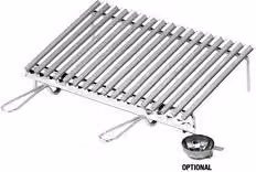 Griglia barbecue Ompagrill in acciaio inossidabile color argento L: 60 cm, P: 40 cm