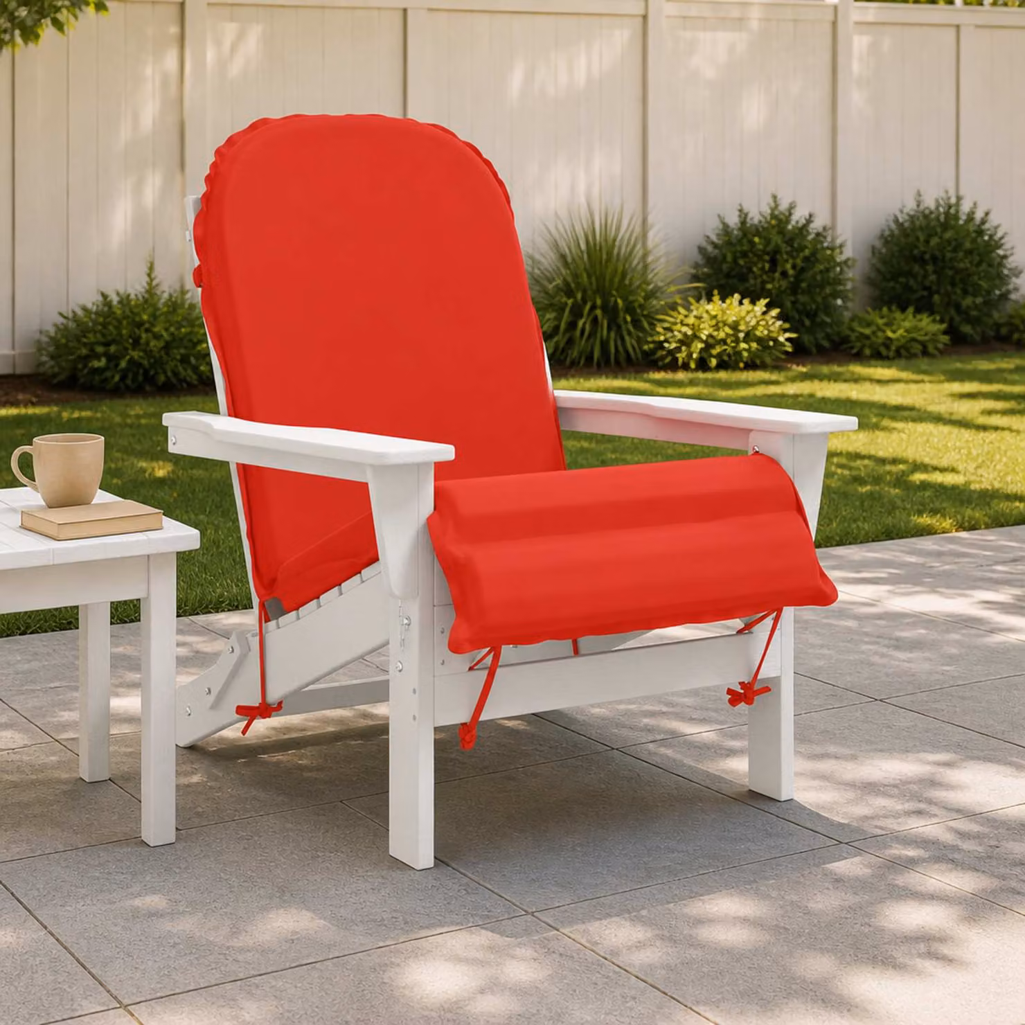 vidaXL Cuscino per Lounger Sole GEMERT Rosso in Poliestere con Rivestimento Lavabile e Resistente alle Intemperie