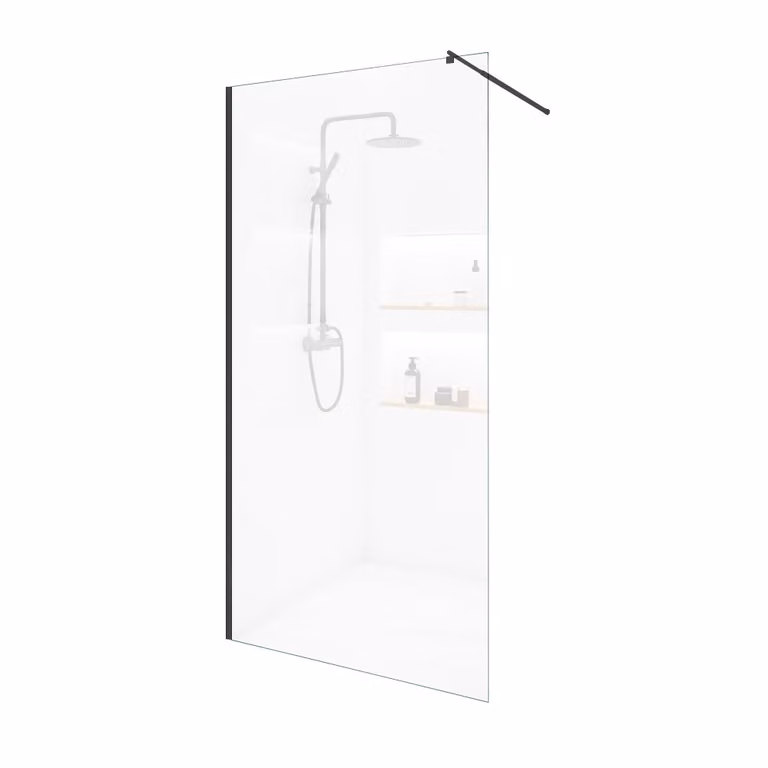 Home Deluxe - Cabina doccia - BAKI - larghezza: 160 cm, profilo nero, vetro trasparente, telaio in alluminio - vetro temperato di sicurezza da 10 mm I Walk in shower, cabina doccia, porta doccia