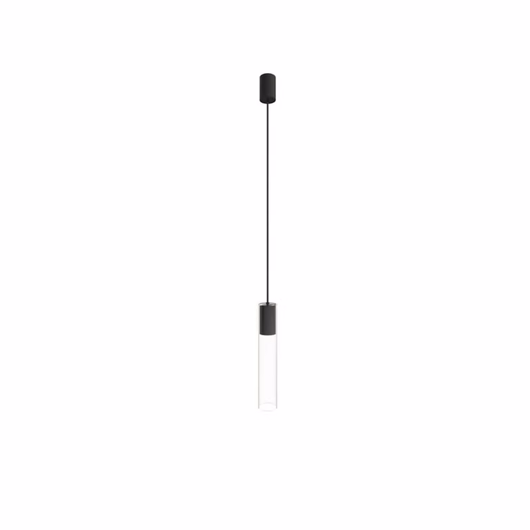 Lampadario CYLINDER nero 1xGU10x10W in vetro, dimensioni: 128x6,5x6,5 cm, IP20, Nowodvorski Lighting
