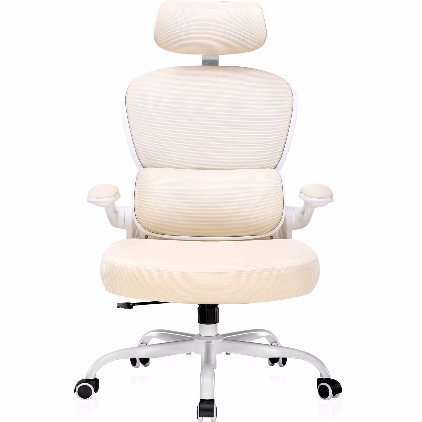 COMHOMA Sedia ergonomica da ufficio, sedia da scrivania con poggiatesta 3D e supporto lombare, design con appendiabiti integrato, bracciolo ribaltabile, 150 kg