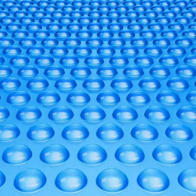 Copertura Solare Termica per Piscina Rettangolare 9,75 x 4,87 m in PE Blu Spessore 0,3 mm Resistente Durevole per Piscine Interrate e Fuori Terra