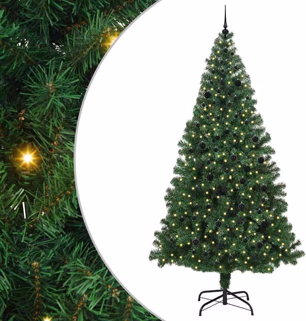 Albero di Natale artificiale con 300 LED Verde 240 cm