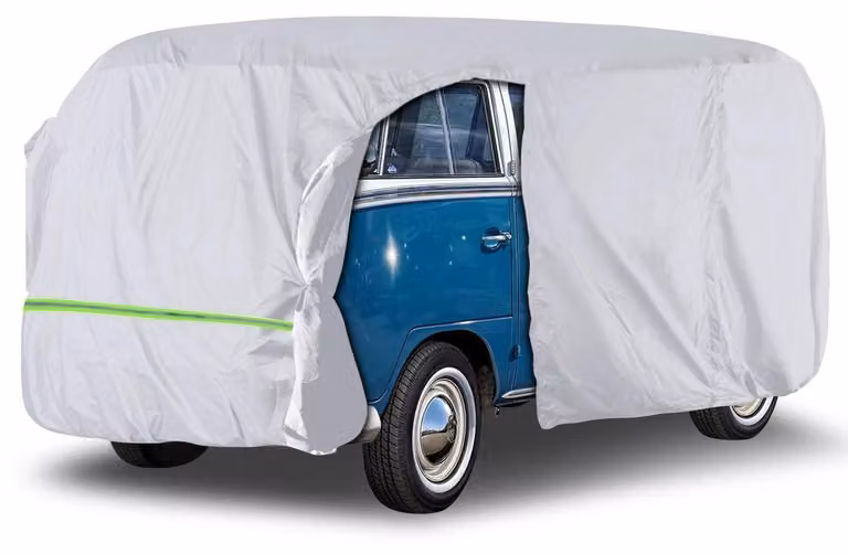Copertura per auto, adatta a garage completo, modello 300D, impermeabile e resistente ai raggi UV, per Volkswagen Tipo 2 T1 T2 T3 dal 1950 al 1992, colore argento