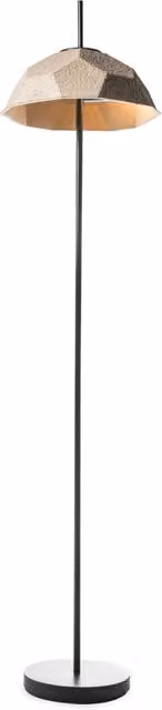 Lampada da terra moderna GIORDANOSHOP in metallo e carta, colore beige, Ø34 x H160 cm