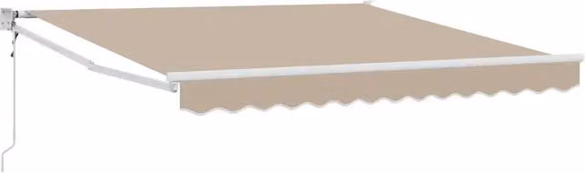 Tenda da Sole | Tenda Retrattile Beige 350 x 250 cm Poliestere e Alluminio
