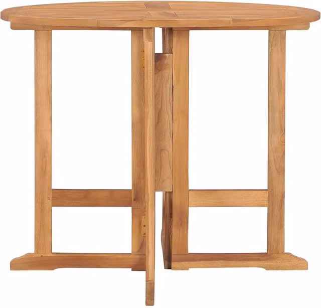 Tavolo da Giardino | Tavolino da esterno Pieghevole ?90x75 cm in Massello di Teak
