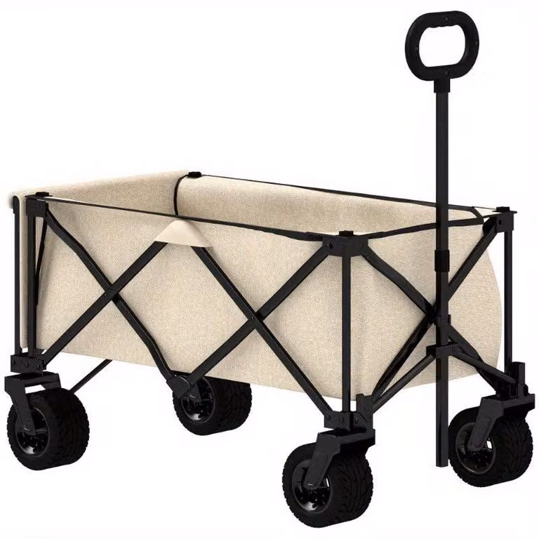 Carrello da giardino pieghevole – Capacità: 138 litri – Portata: 100 kg – Telo rimovibile