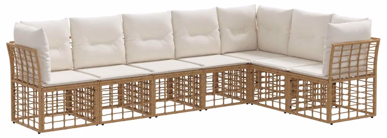 Set di divani da esterno Naturale Poliestere