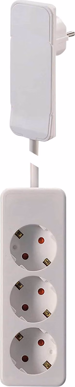 GB Gebro 900039 NVB 104566 Presa multipla senza interruttore, bianco