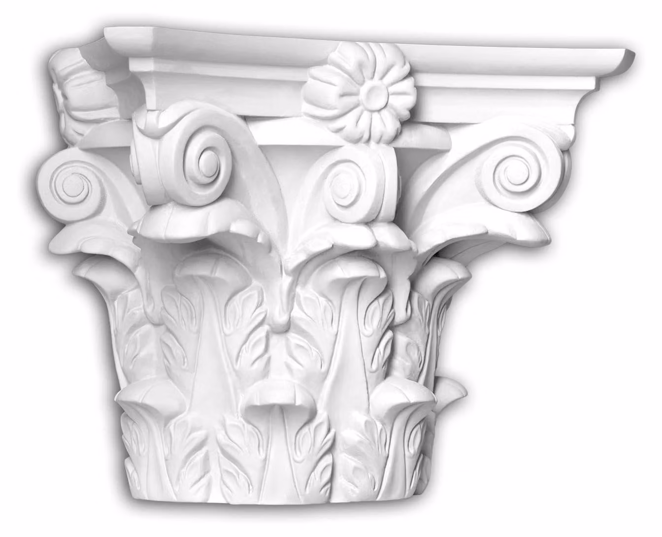 Testa a mezza colonna Profhome 445301 Facciata decorativa in stile corinzio