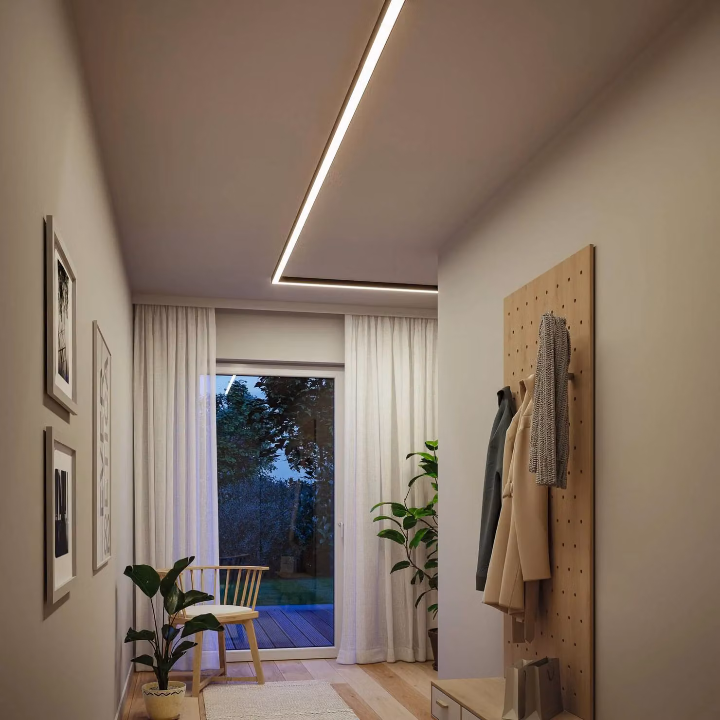 Paulmann Barra luminosa Linion nera 1 m Trasformatore master on/off, Nero, Soggiorno / Sala da pranzo, Alluminio, Moderno, Barra luminosa
