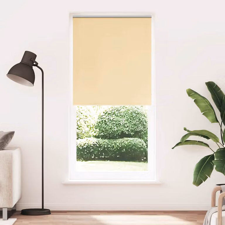 Tenda a rullo oscurante e termoisolante vidaXL in poliestere, colore beige e argento, L: 120 cm, H: 230 cm
