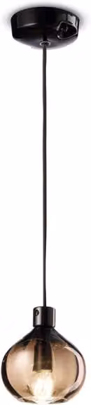 Lampadario Vintage Decò Afoxe&apos Alluminio Ceramica Vetro Bronzo 1 Luce E14