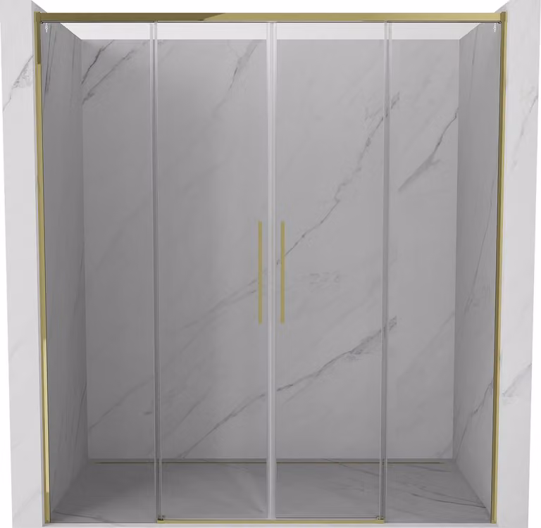Mexen Rox porta doccia scorrevole 190 cm, trasparente, oro - 8C2-190-002-50-00