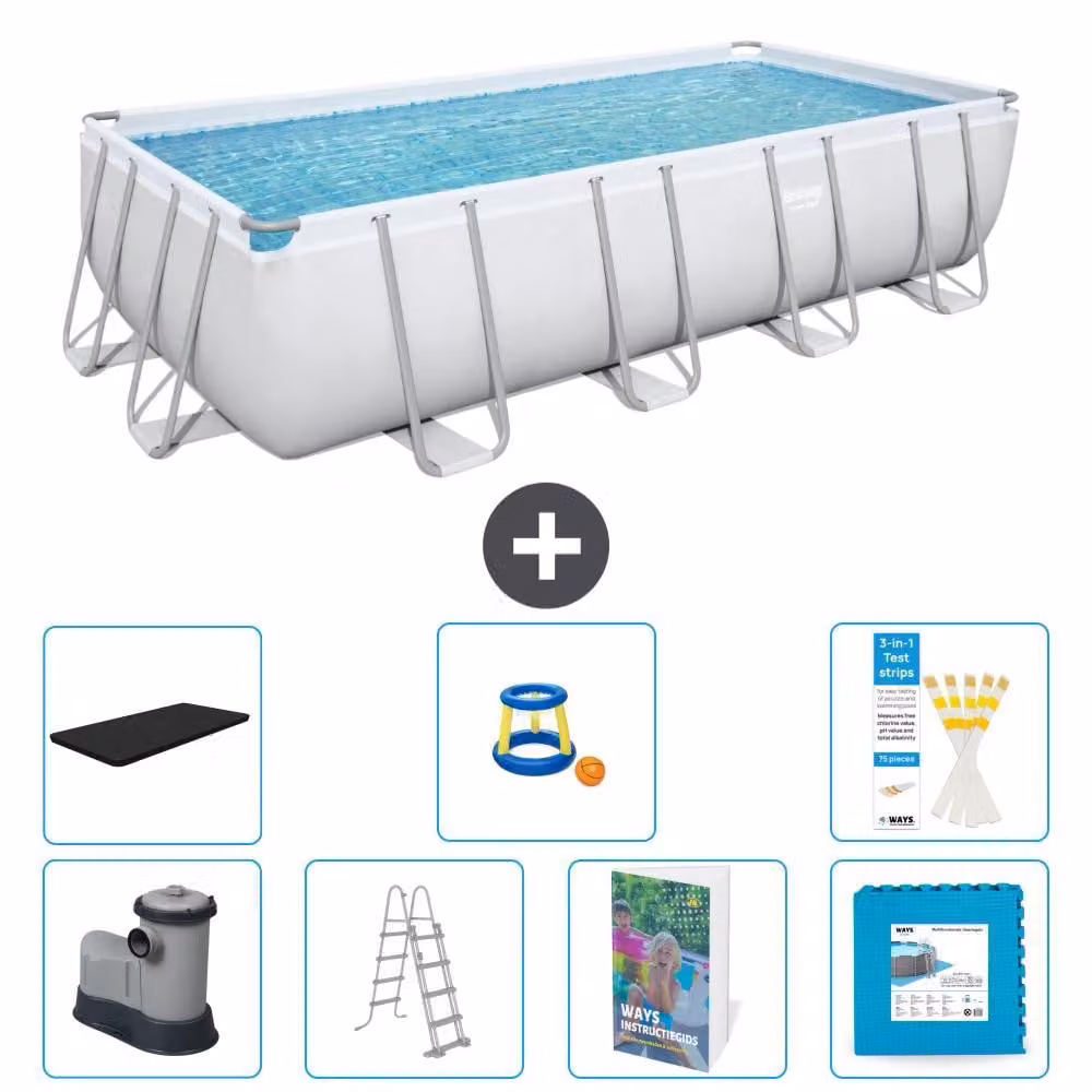 Bestway Power Steel, piscina rettangolare - 549x274x122 cm - 6 pezzi, modello S570