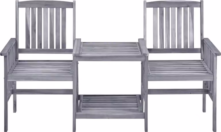 Sedie da Giardino Tavolino da Tè 159x61x92cm Massello d'Acacia