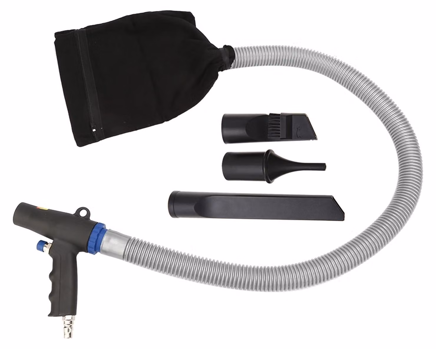 Soffiante ad aria - Soffiante pneumatica - Alta pressione - Colore nero - Soffiante per polvere - Ideale per la pulizia - Include accessori
