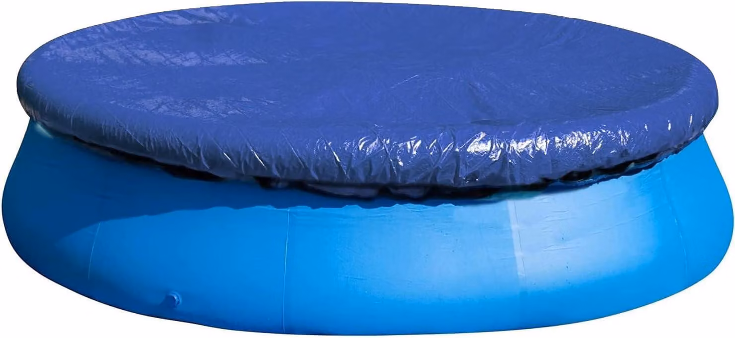 Telo di copertura rotondo da 457 cm, telo per piscina, colore blu