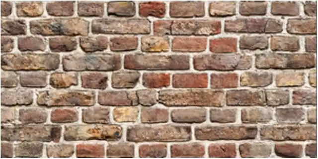 Pannello Decorativo Multicolore Dis. Brick in PVC Polimark, L 100 cm x H 50 cm, 15 Pezzi
