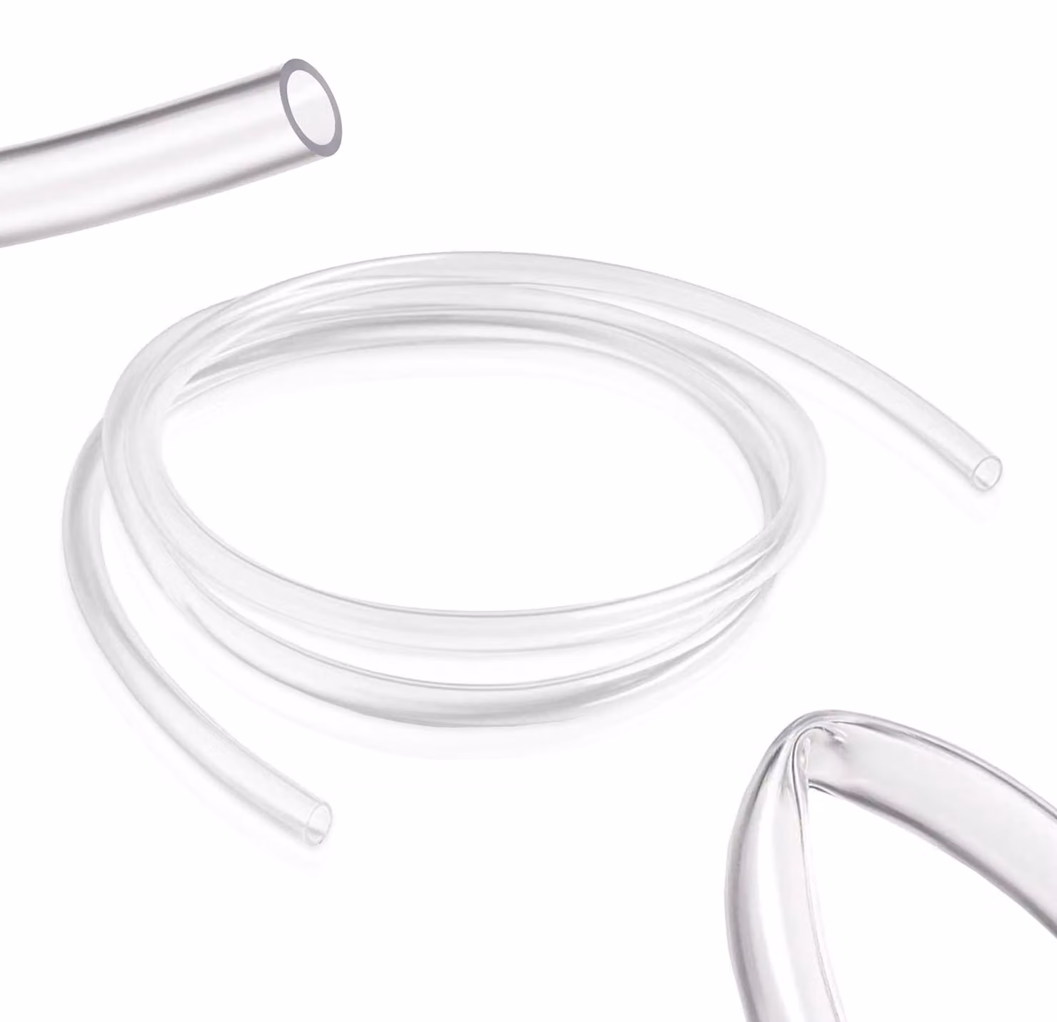 Tubo in PVC, trasparente, lunghezza 2 metri, dimensioni 10x8 mm, adatto per liquidi e gas