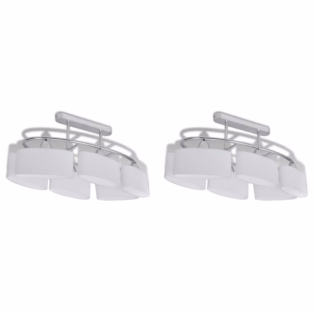 Lampade da Soffitto Ellissoidali 2 pz Paralume in Vetro E14