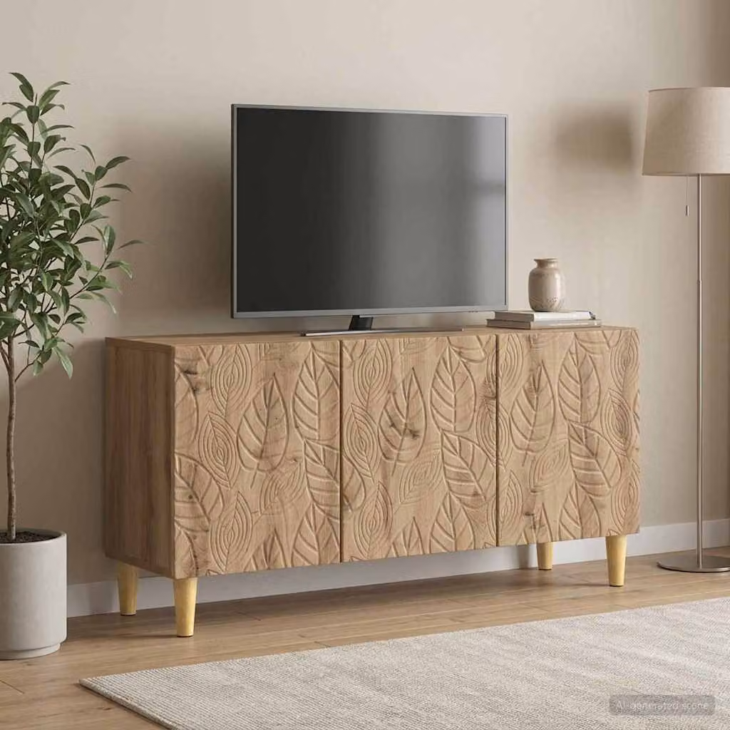 Mobile TV vidaXL moderno in Rovere Artigianale, L: 99 cm, P: 34,5 cm, H: 50 cm