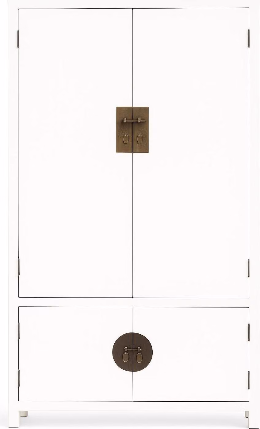 Fine Asianliving Armadio cinese bianco W105xD60xH200cm Armadio cinese Armadio nuziale cinese Mobili orientali Asiatici